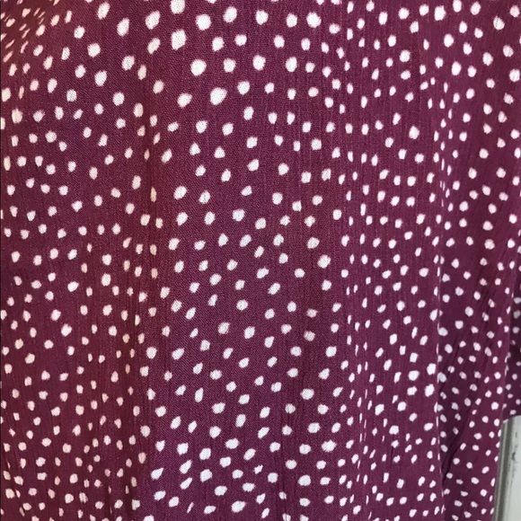 NWT Retrology Boho Woven Top Peasant Blouse S/S Lace Plus SIZE 1X  Berry - Picture 6 of 10